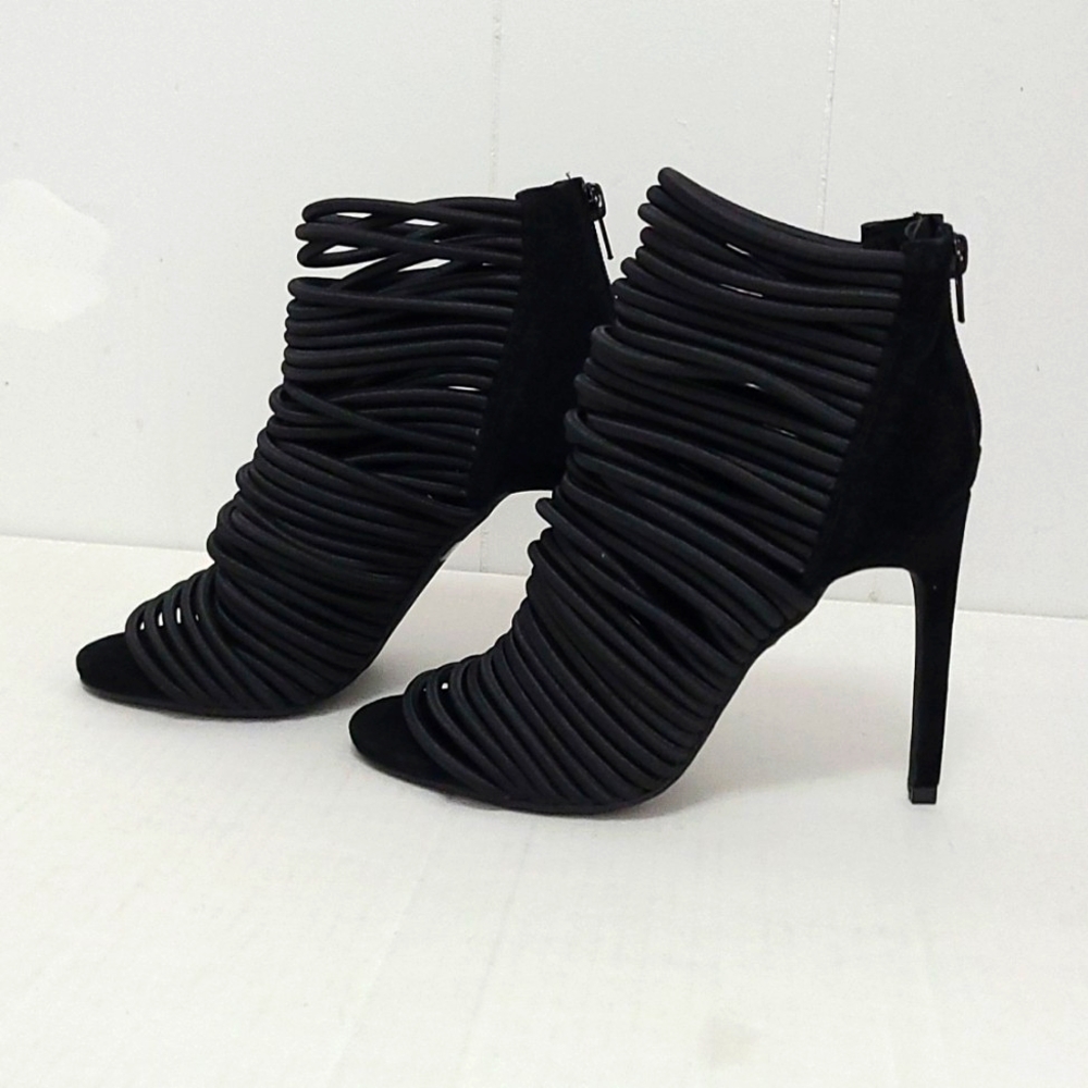 Jeffrey Campbell Black Leather Suede High Heels Stilettos Sz. 6